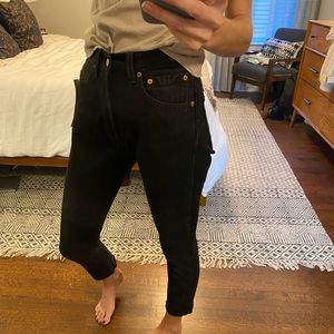 REFORMATION x Levi’s Black Jeans as 24